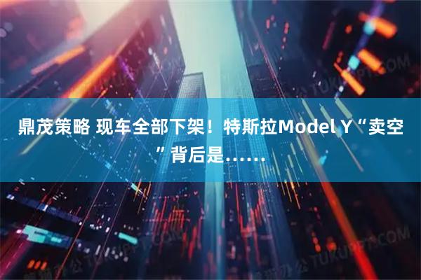鼎茂策略 现车全部下架！特斯拉Model Y“卖空”背后是……